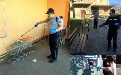 z plošné dezinfekce ve městě