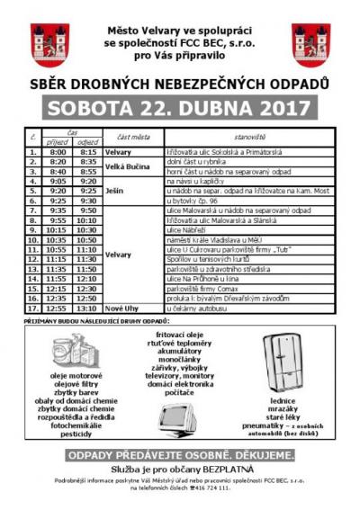 leták svozu