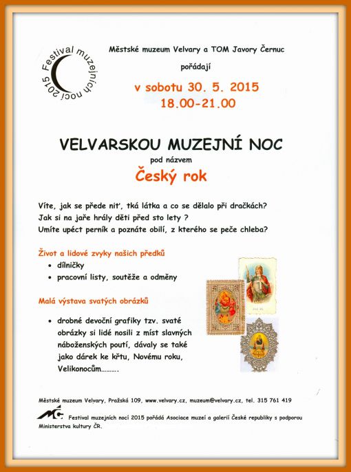 leták muzejní noc 2015