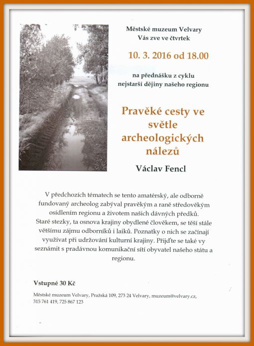 leták přednášky Pravěké cesty