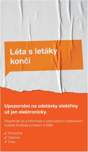 ČEZ končí s papírovým oznámením o plánovaných odstávkách elektřiny