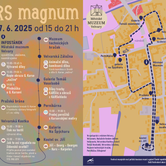 mapa akce muzejní odpoledne/noc