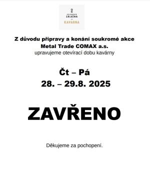 Kavárna uzavřena