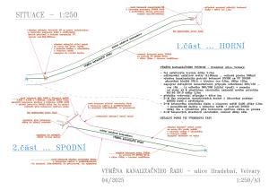 Situace stavby- s. 1 výkresové části PD 