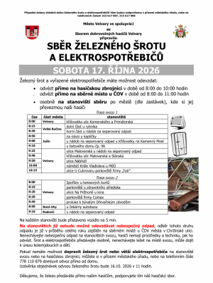 svoz železa 17.10.2026